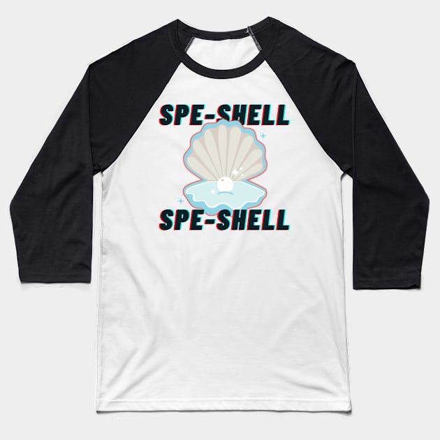 Funny Sea Shell Baseball T-Shirt by Fj Greetings